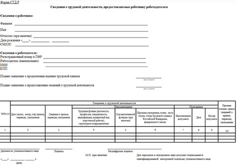 База данных о трудовой деятельности