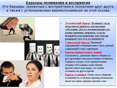 Барьеры, связанные с эмоциональным состоянием