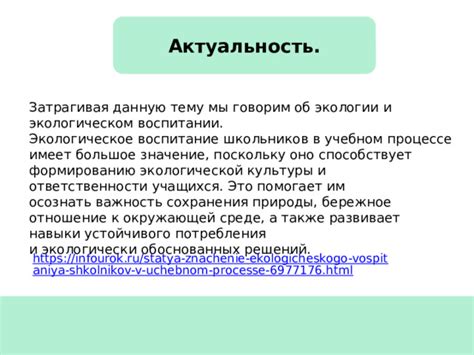Важность осознанного потребления в экологическом цикле