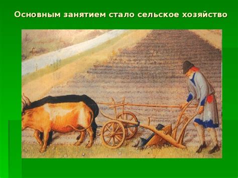 Век первый: сельское хозяйство становится основным занятием