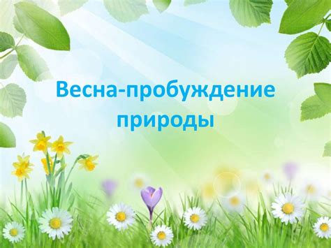 Весна - пробуждение природы
