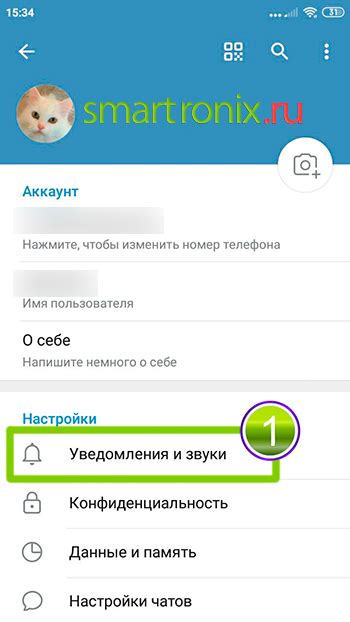 Включение звукового уведомления в Телеграмме