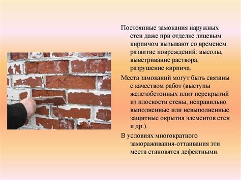 Влияние воды на качество кирпичной кладки