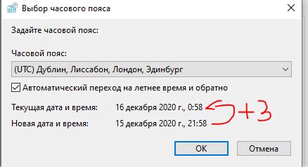 Влияние времени на отображение