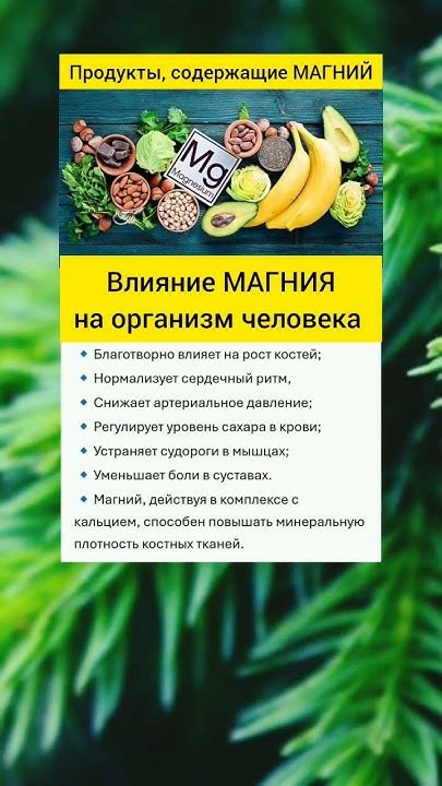 Влияние магния на здоровье