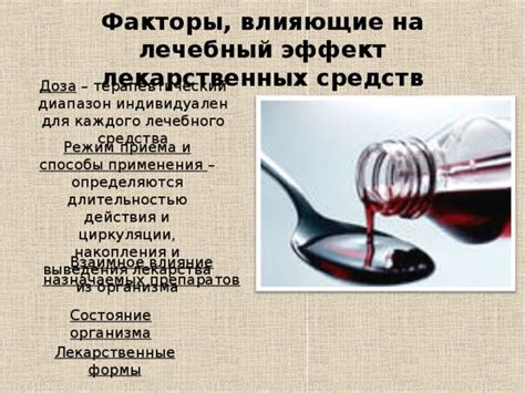 Влияние приема насыщенного лекарства