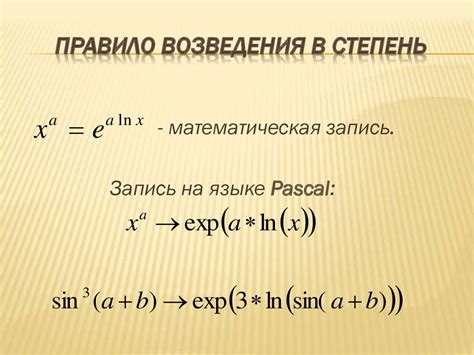 Влияние различных оснований на результат возведения в степень