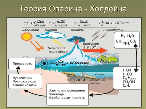 Возникновение основных элементов жизни