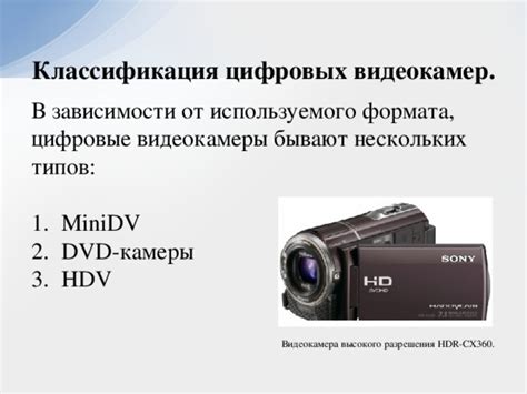 Возникновение цифровых видеокамер