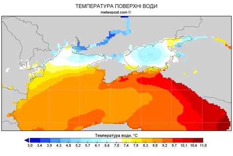 Географические особенности температуры воды в Черном море