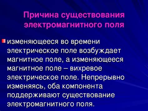 Главная причина появления электромагнитного поля