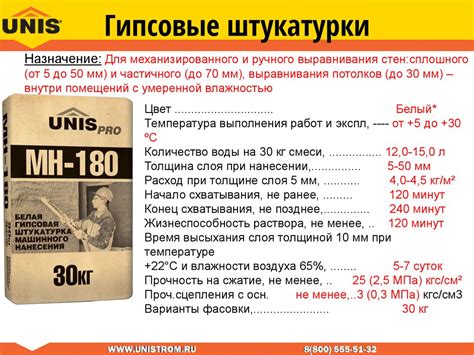 Длительность времени, необходимого для высыхания и прочности