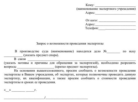 Запрос на предварительную экспертизу