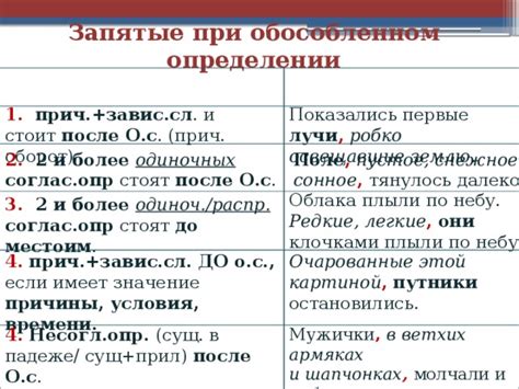 Запятая при обособлении