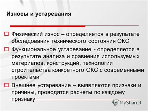 Износ и устаревание модели