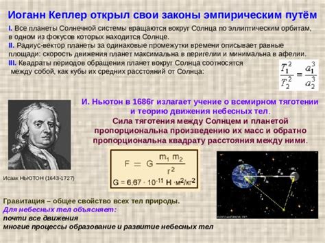 Исаак Ньютон и законы движения планет
