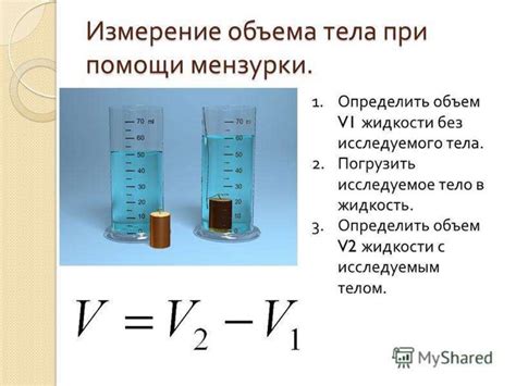 Использование плавучести для определения объема