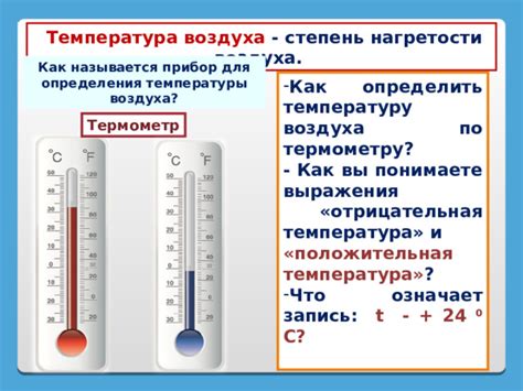 Использование термометра