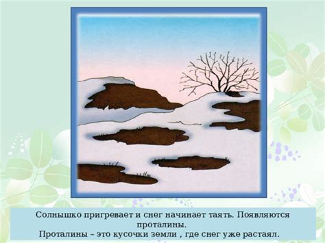 Истоки понятия "проталины"