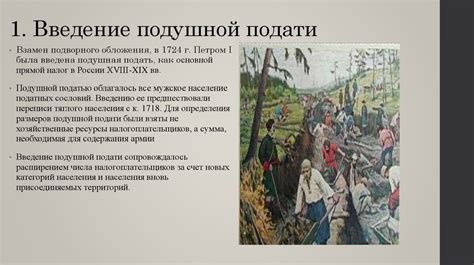 История введения подушной подати