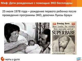 История первого рождения ребенка методом ЭКО в России