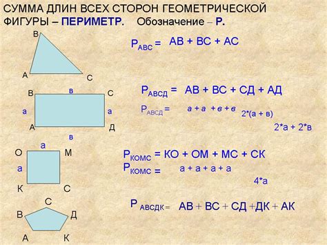 Как найти периметр простых геометрических фигур