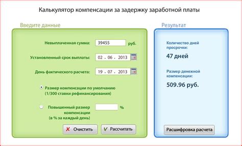 Как определяется размер компенсации за задержку зарплаты