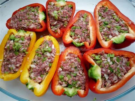 Как приготовить фарш для фаршированных перцев
