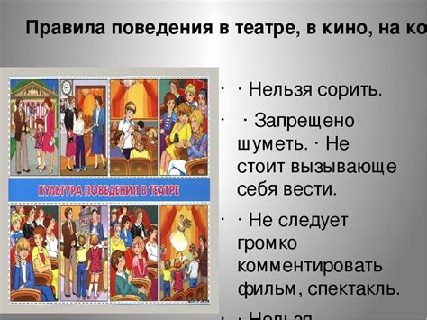 Консультации по этикету в театре для 4 класса: