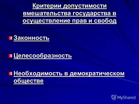 Критерии допустимости представительства
