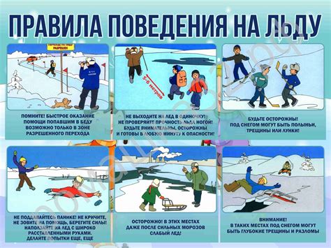 Меры безопасности при прогулках по льду