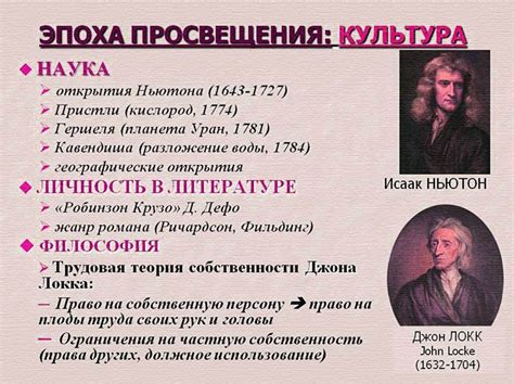 Научные открытия в эпоху Просвещения