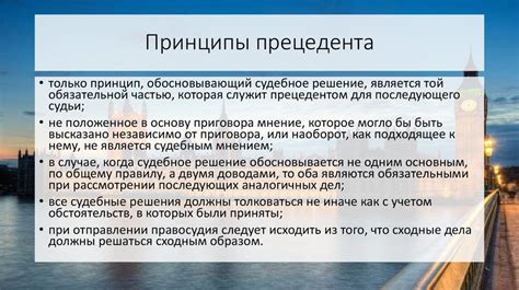 Определение и принципы применения судебного прецедента