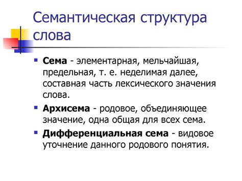 Определение и семантическая разница
