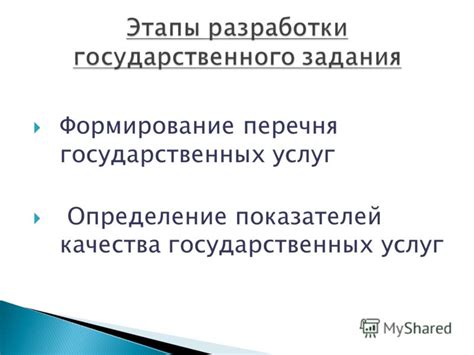 Определение перечня услуг