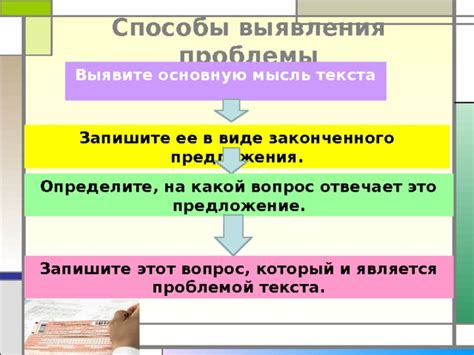 Определите основную проблему или вопрос