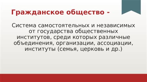 Организации и инициативы гражданского общества