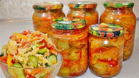 Оригинальные рецепты заготовки салата на зиму