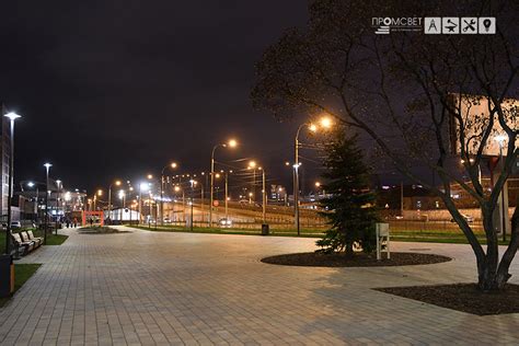 Освещение на Московском шоссе в Москве