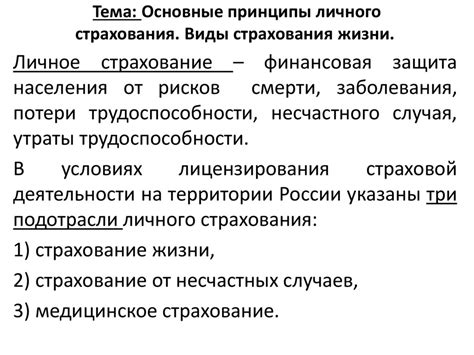 Основные принципы формулировки
