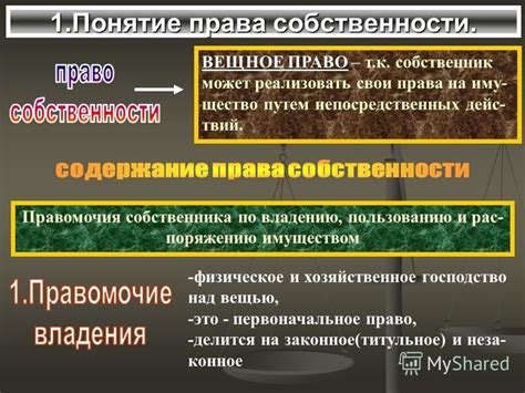 Основы: собственник и право собственности