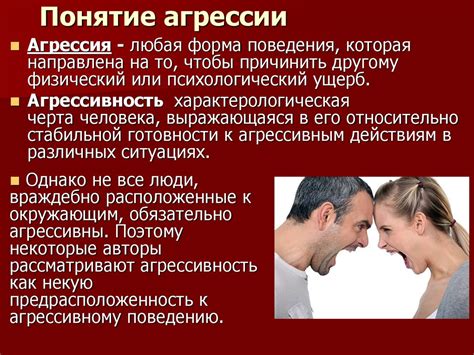 Особенности агрессивного поведения