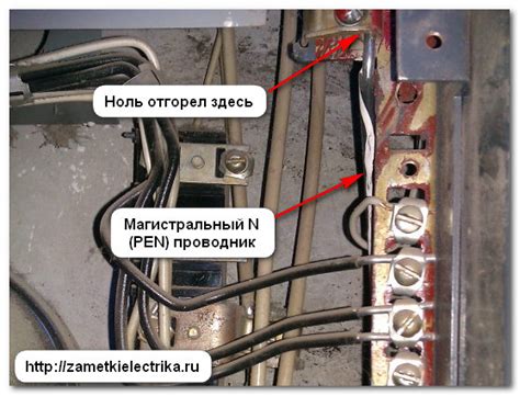 Отсутствие нулевого провода