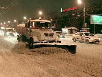 Первое использование реагентов на дорогах Москвы