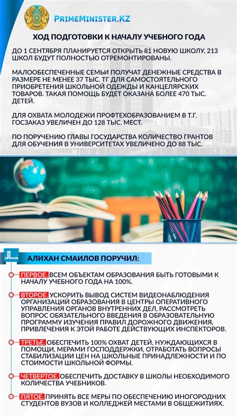 Период подготовки к началу учебного года