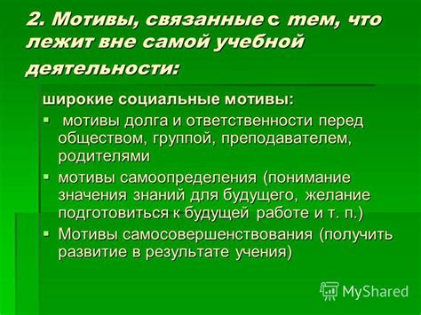 Повышение мотивации и ответственности перед преподавателем