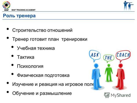 Подготовка и обучение: роль тренера