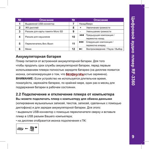 Подключение и отключение