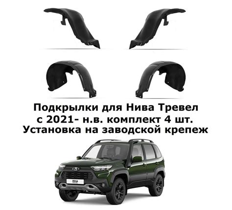 Подкрылки для Нивы Тревел: больше безопасности