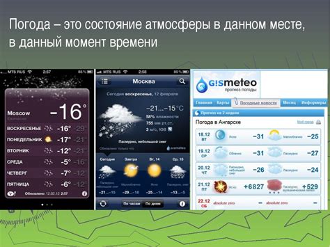 Показатели погоды